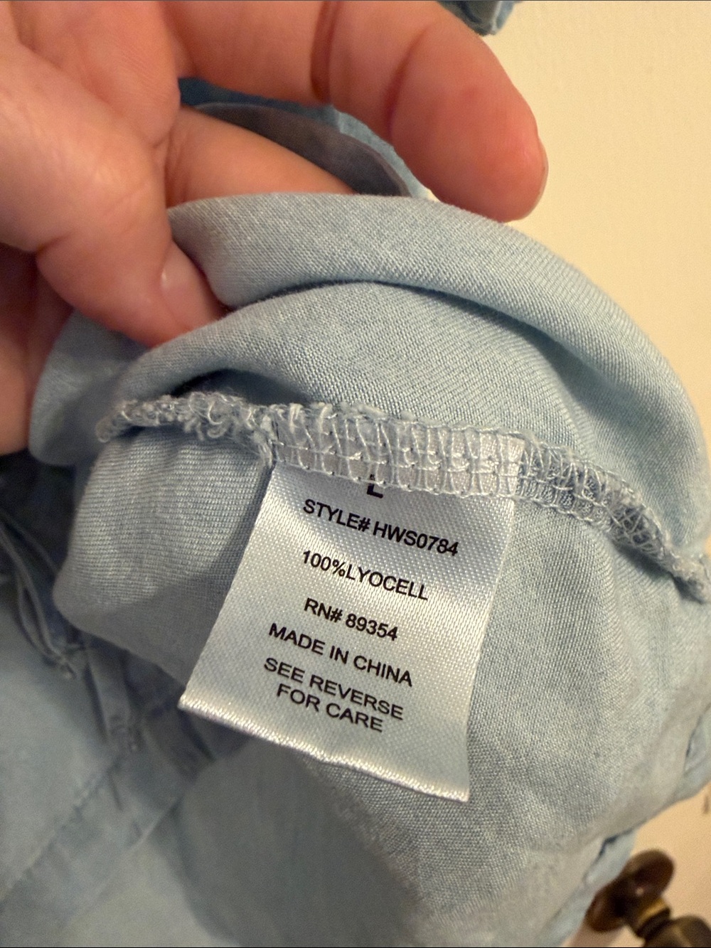 Kathy Ireland Light Blue Tie-Front Short-Sleeve Top - Picture 4 of 5